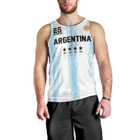World Football 2026 Argentina Custom Men Tank Top Past Champions Future Legends Blue - Wonder Print Shop