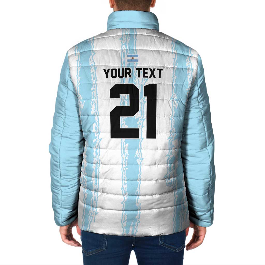 World Football 2026 Argentina Custom Padded Jacket Past Champions Future Legends Blue - Wonder Print Shop