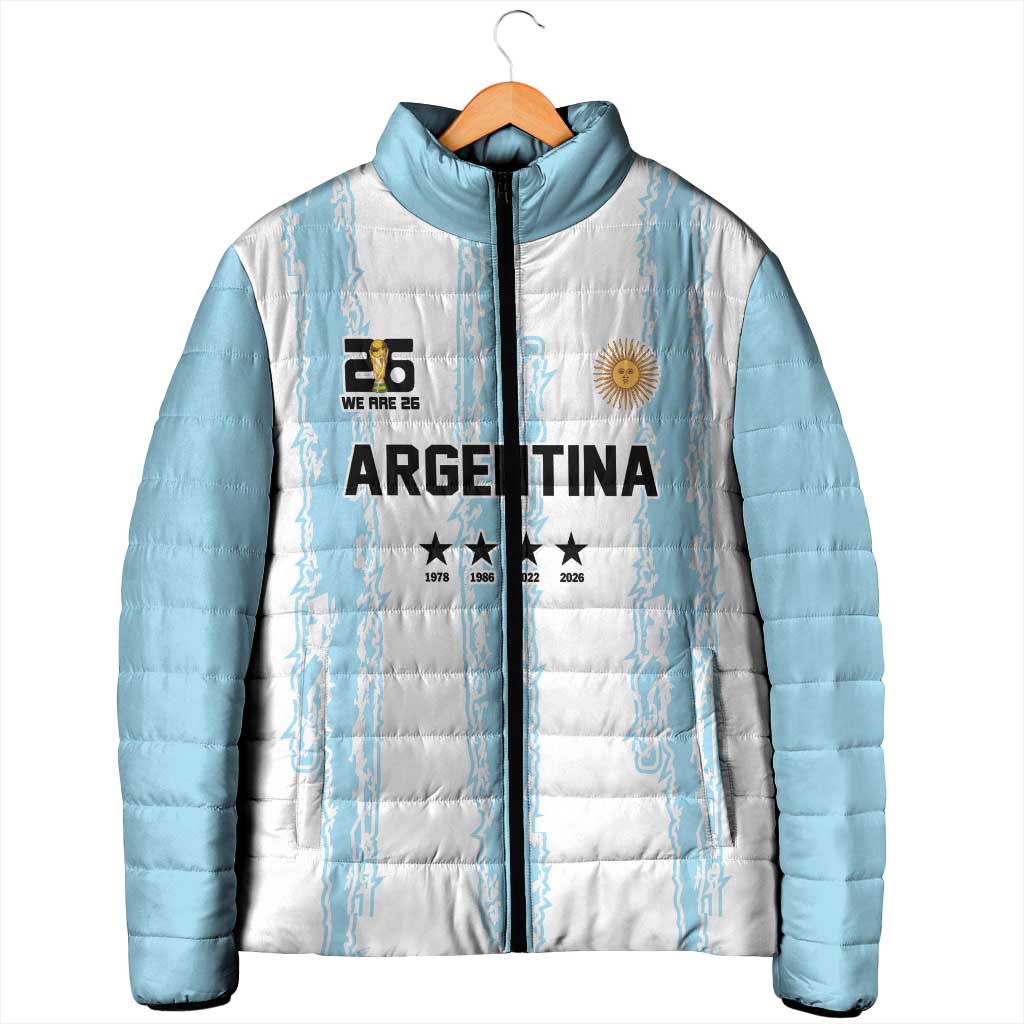 World Football 2026 Argentina Custom Padded Jacket Past Champions Future Legends Blue - Wonder Print Shop