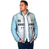 World Football 2026 Argentina Custom Padded Jacket Past Champions Future Legends Blue - Wonder Print Shop