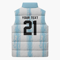 World Football 2026 Argentina Custom Sleeveless Puffer Jacket Past Champions Future Legends Blue - Wonder Print Shop
