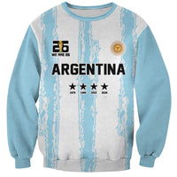 World Football 2026 Argentina Custom Sweatshirt Past Champions Future Legends Blue - Wonder Print Shop