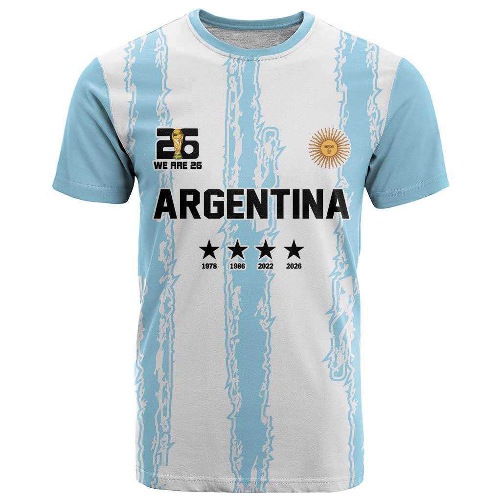 World Football 2026 Argentina Custom T Shirt Past Champions Future Legends Blue - Wonder Print Shop