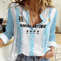 World Football 2026 Argentina Custom Women Casual Shirt Past Champions Future Legends Blue - Wonder Print Shop
