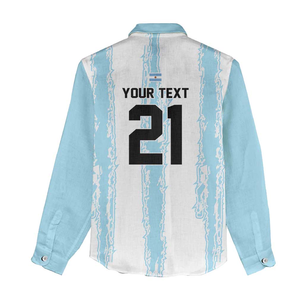 World Football 2026 Argentina Custom Women Casual Shirt Past Champions Future Legends Blue - Wonder Print Shop