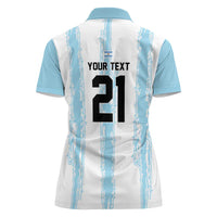 World Football 2026 Argentina Custom Women Polo Shirt Past Champions Future Legends Blue - Wonder Print Shop