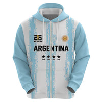 World Football 2026 Argentina Custom Zip Hoodie Past Champions Future Legends Blue - Wonder Print Shop