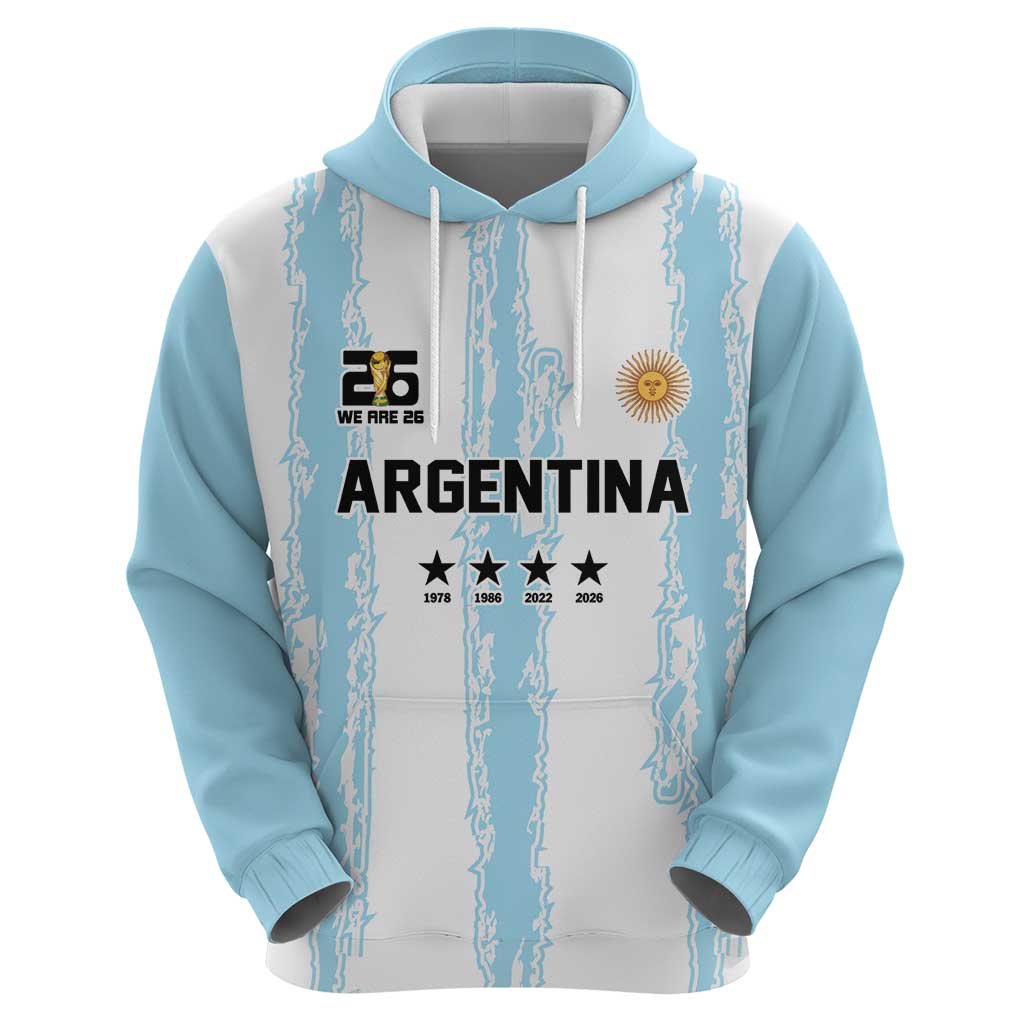 World Football 2026 Argentina Custom Zip Hoodie Past Champions Future Legends Blue - Wonder Print Shop