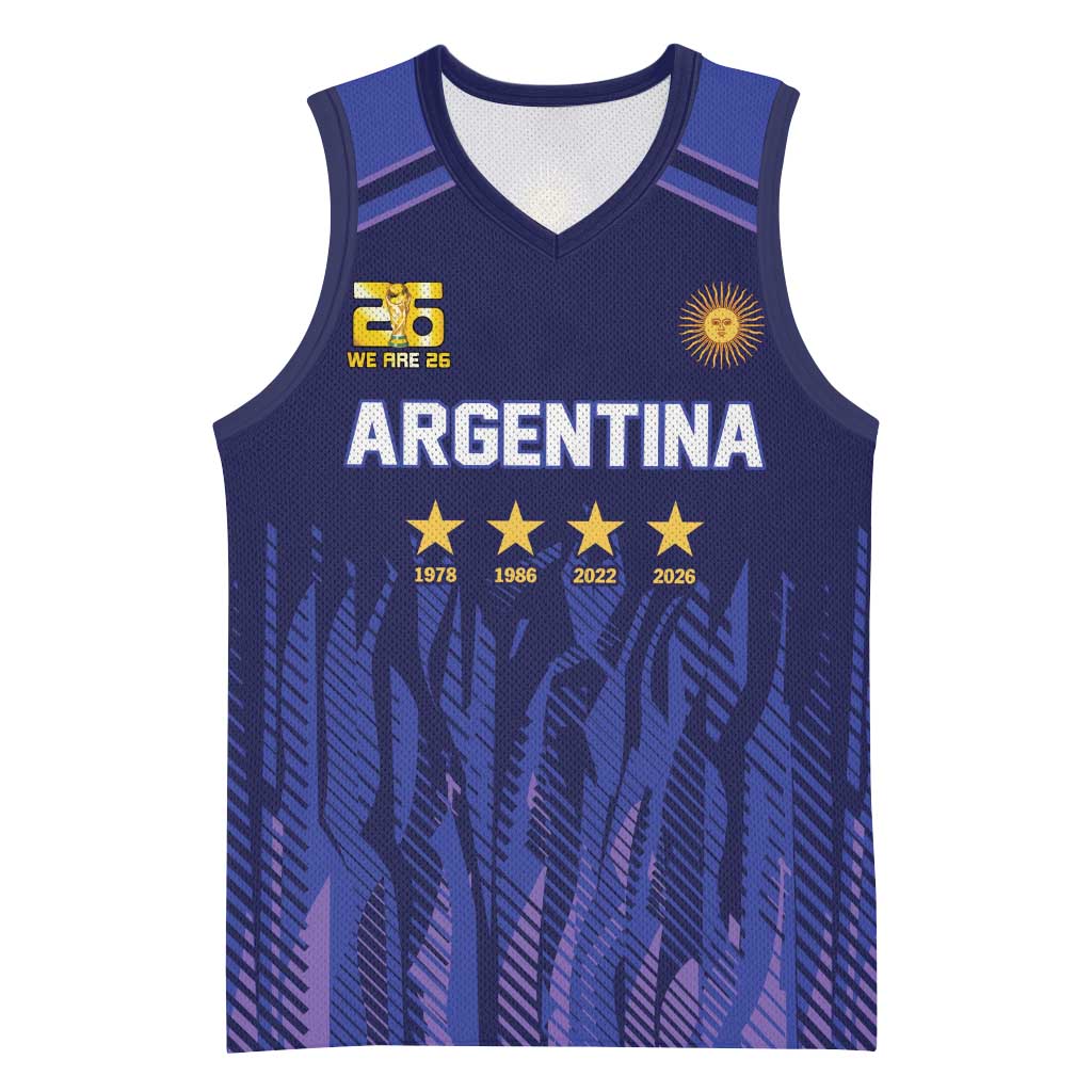 World Football 2026 Argentina Custom Basketball Jersey Past Champions Future Legends Purple - Wonder Print Shop