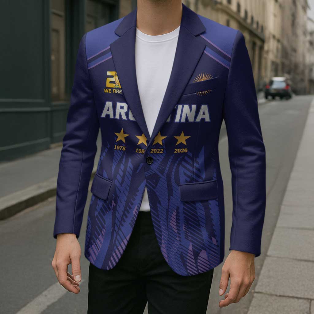 World Football 2026 Argentina Custom Blazer Past Champions Future Legends Purple - Wonder Print Shop