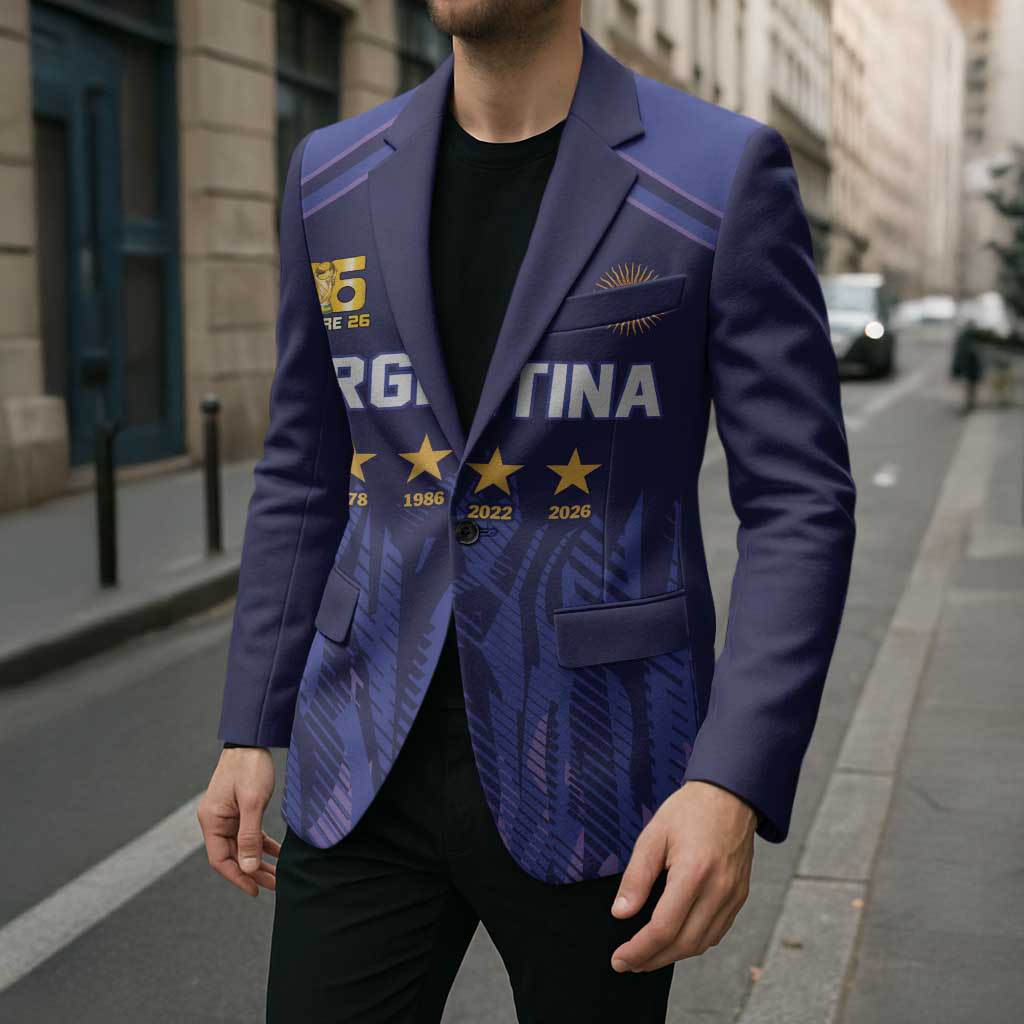 World Football 2026 Argentina Custom Blazer Past Champions Future Legends Purple - Wonder Print Shop