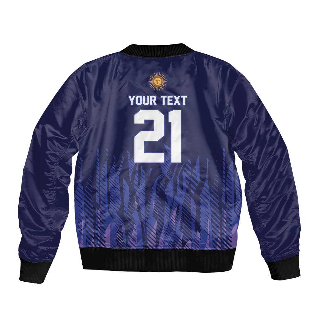 World Football 2026 Argentina Custom Bomber Jacket Past Champions Future Legends Purple - Wonder Print Shop