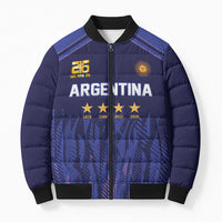 World Football 2026 Argentina Custom Bomber Puffer Jacket Past Champions Future Legends Purple - Wonder Print Shop
