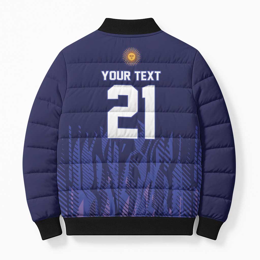 World Football 2026 Argentina Custom Bomber Puffer Jacket Past Champions Future Legends Purple - Wonder Print Shop