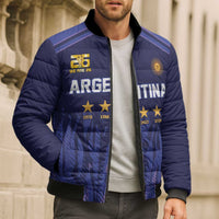 World Football 2026 Argentina Custom Bomber Puffer Jacket Past Champions Future Legends Purple - Wonder Print Shop