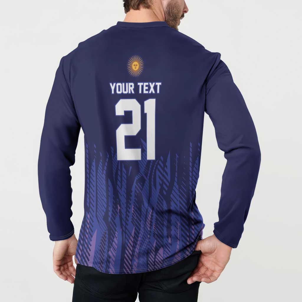 World Football 2026 Argentina Custom Button Sweatshirt Past Champions Future Legends Purple - Wonder Print Shop