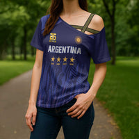 World Football 2026 Argentina Custom Cross Shoulder Shirt Past Champions Future Legends Purple - Wonder Print Shop