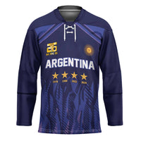 World Football 2026 Argentina Custom Hockey Jersey Past Champions Future Legends Purple - Wonder Print Shop