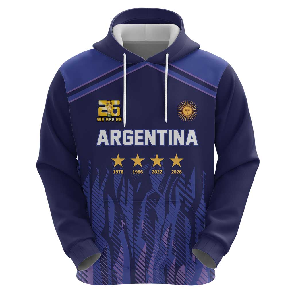 World Football 2026 Argentina Custom Hoodie Past Champions Future Legends Purple - Wonder Print Shop