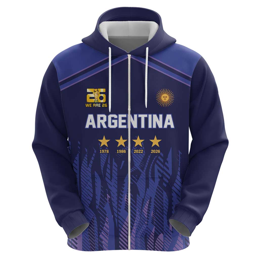 World Football 2026 Argentina Custom Hoodie Past Champions Future Legends Purple - Wonder Print Shop