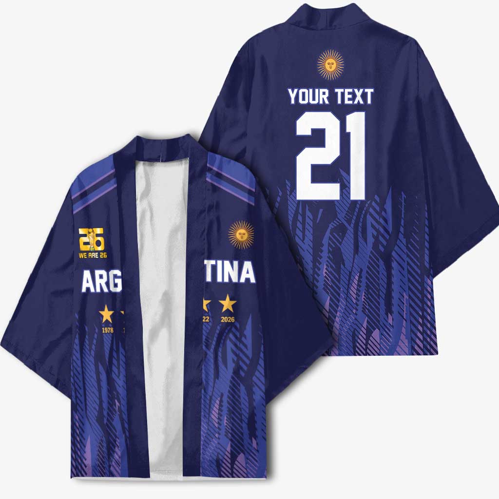 World Football 2026 Argentina Custom Kimono Past Champions Future Legends Purple - Wonder Print Shop