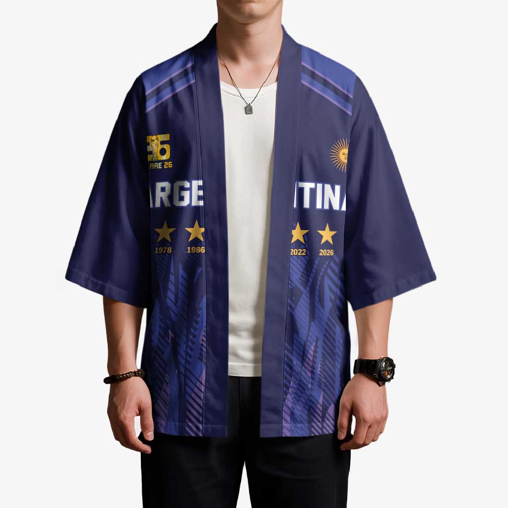 World Football 2026 Argentina Custom Kimono Past Champions Future Legends Purple - Wonder Print Shop