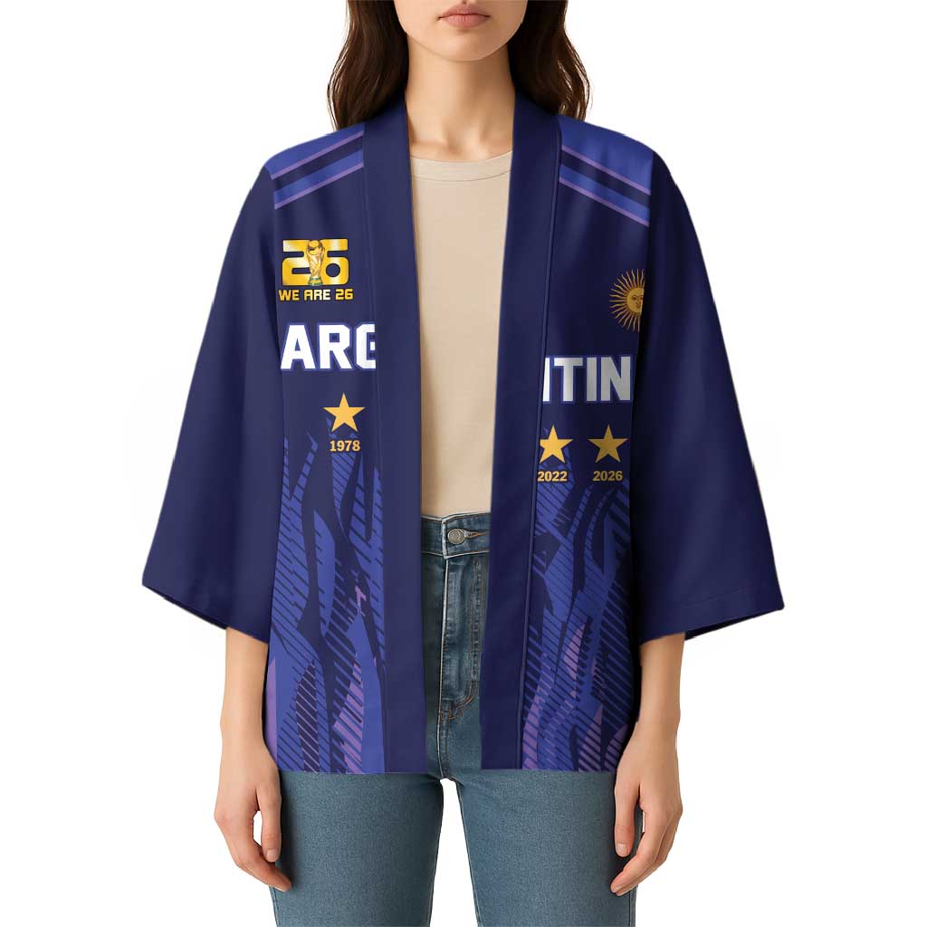 World Football 2026 Argentina Custom Kimono Past Champions Future Legends Purple - Wonder Print Shop
