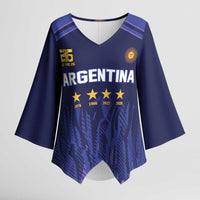 World Football 2026 Argentina Custom Kimono Sleeve Blouse Past Champions Future Legends Purple - Wonder Print Shop