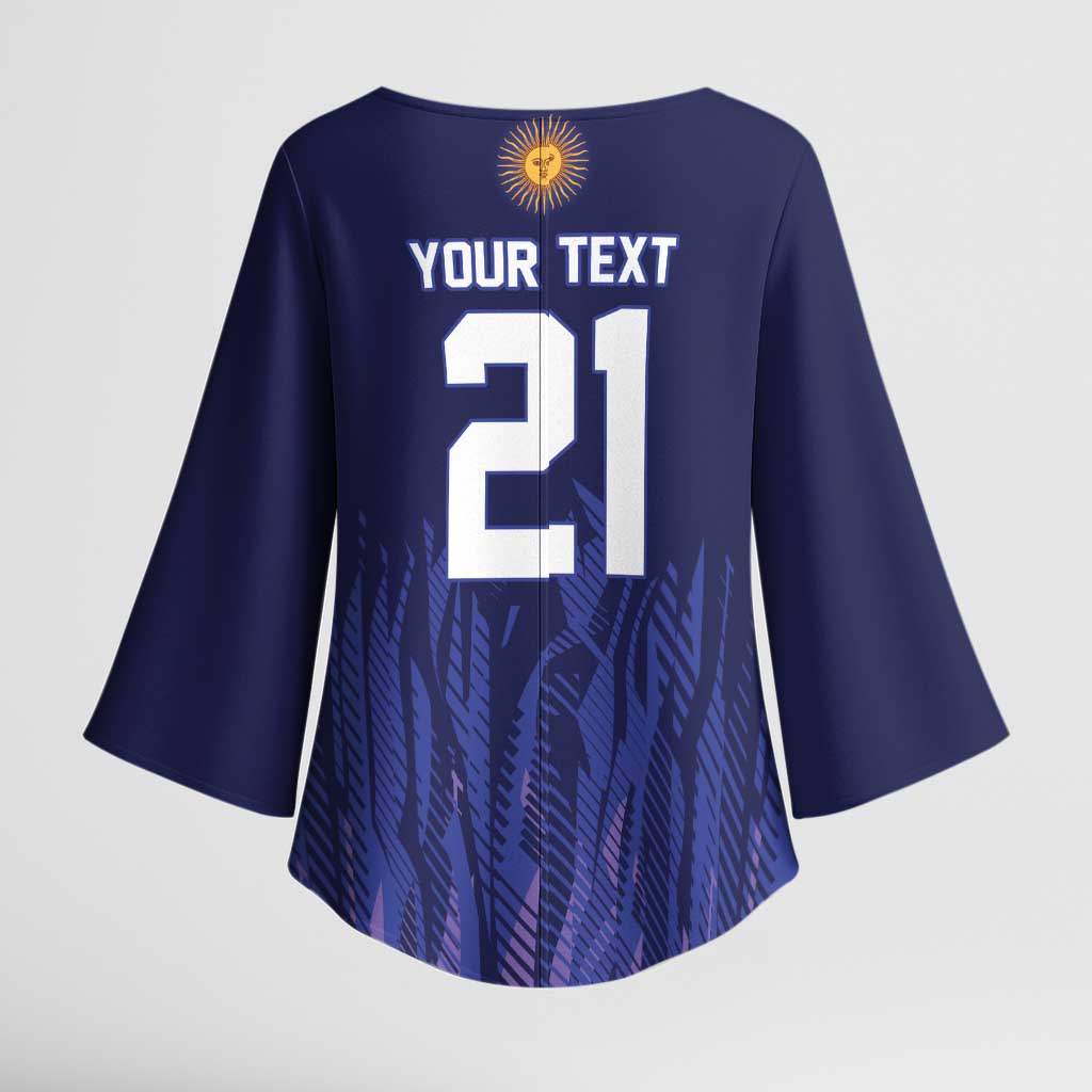 World Football 2026 Argentina Custom Kimono Sleeve Blouse Past Champions Future Legends Purple - Wonder Print Shop