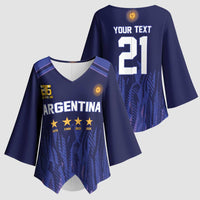 World Football 2026 Argentina Custom Kimono Sleeve Blouse Past Champions Future Legends Purple - Wonder Print Shop
