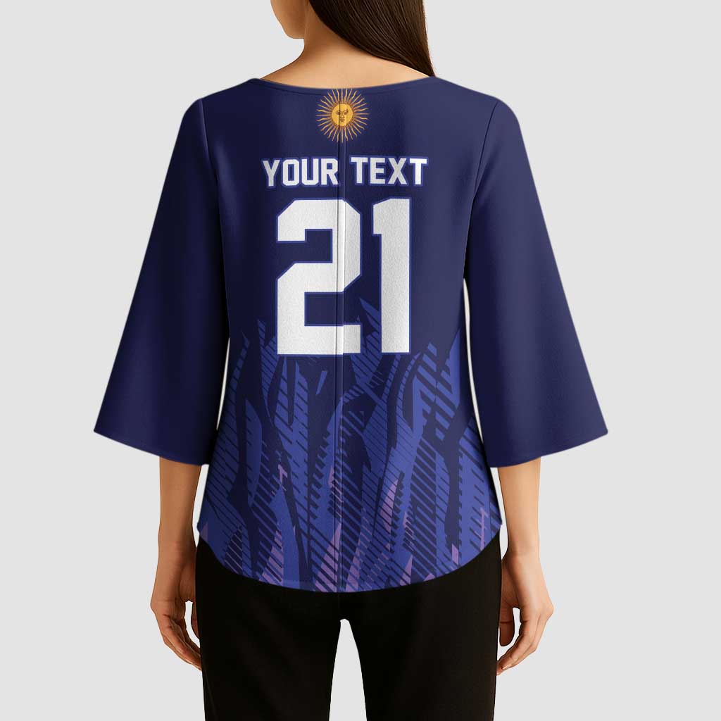 World Football 2026 Argentina Custom Kimono Sleeve Blouse Past Champions Future Legends Purple - Wonder Print Shop