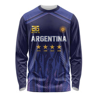 World Football 2026 Argentina Custom Long Sleeve Shirt Past Champions Future Legends Purple - Wonder Print Shop
