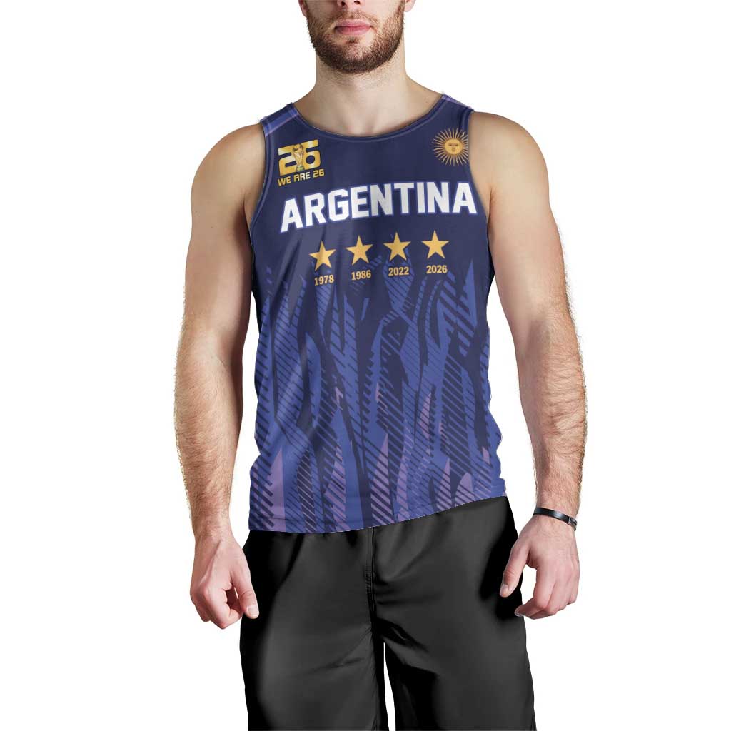 World Football 2026 Argentina Custom Men Tank Top Past Champions Future Legends Purple - Wonder Print Shop