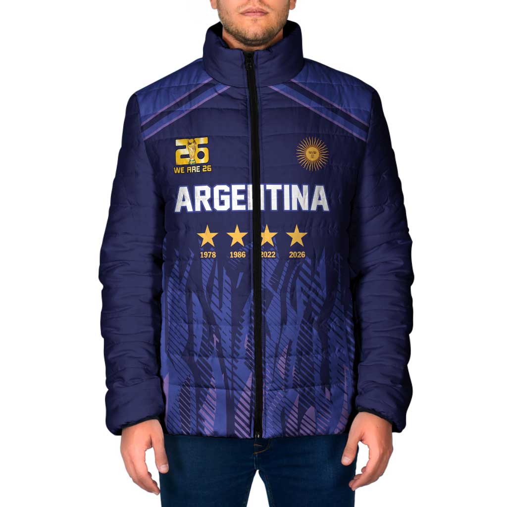 World Football 2026 Argentina Custom Padded Jacket Past Champions Future Legends Purple - Wonder Print Shop