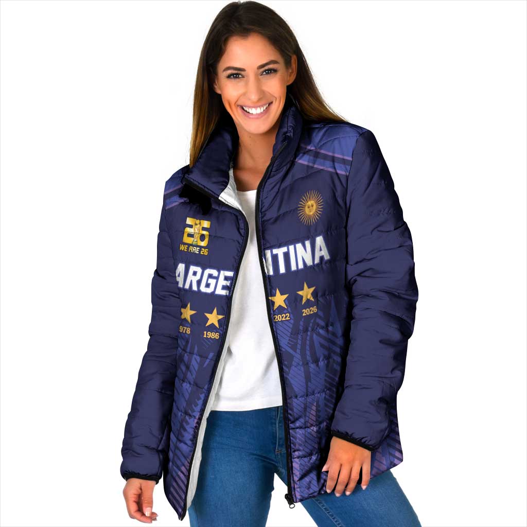 World Football 2026 Argentina Custom Padded Jacket Past Champions Future Legends Purple - Wonder Print Shop