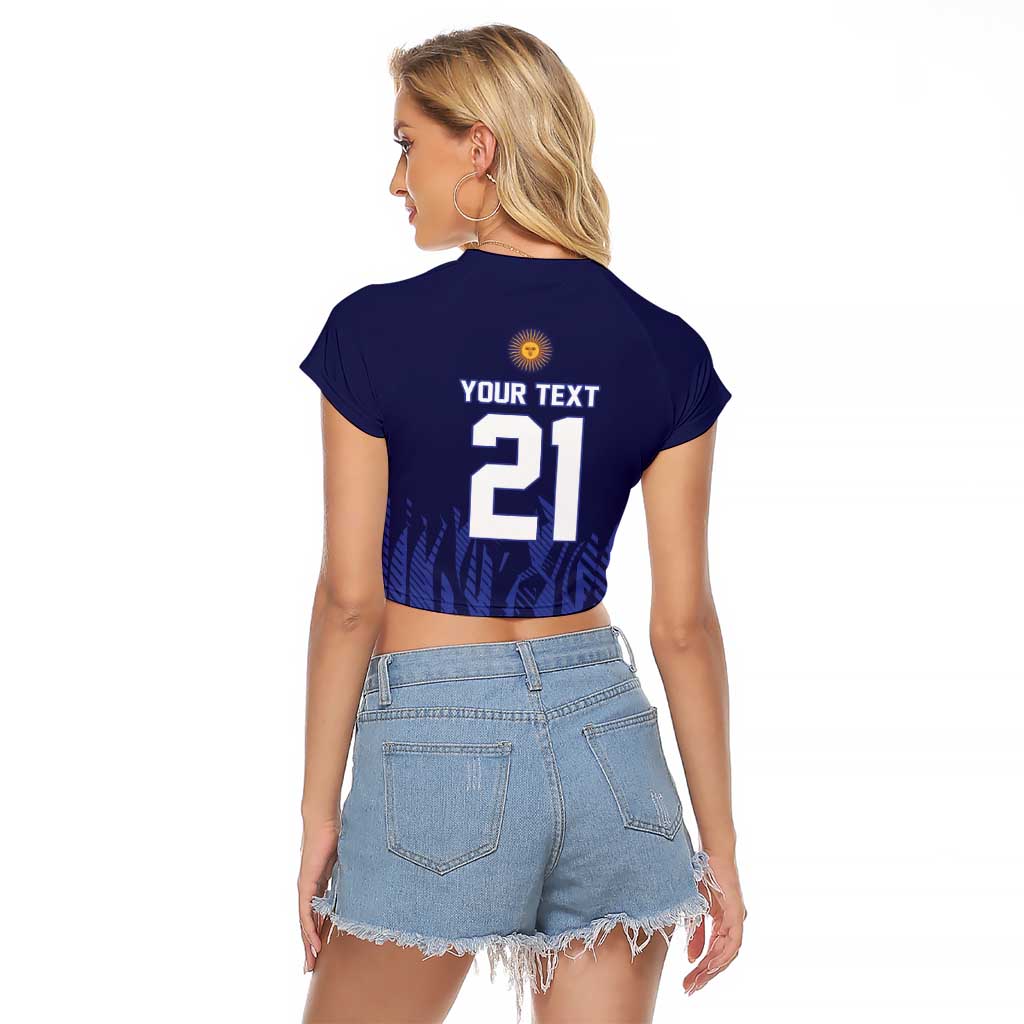 World Football 2026 Argentina Custom Raglan Cropped T Shirt Past Champions Future Legends Purple - Wonder Print Shop