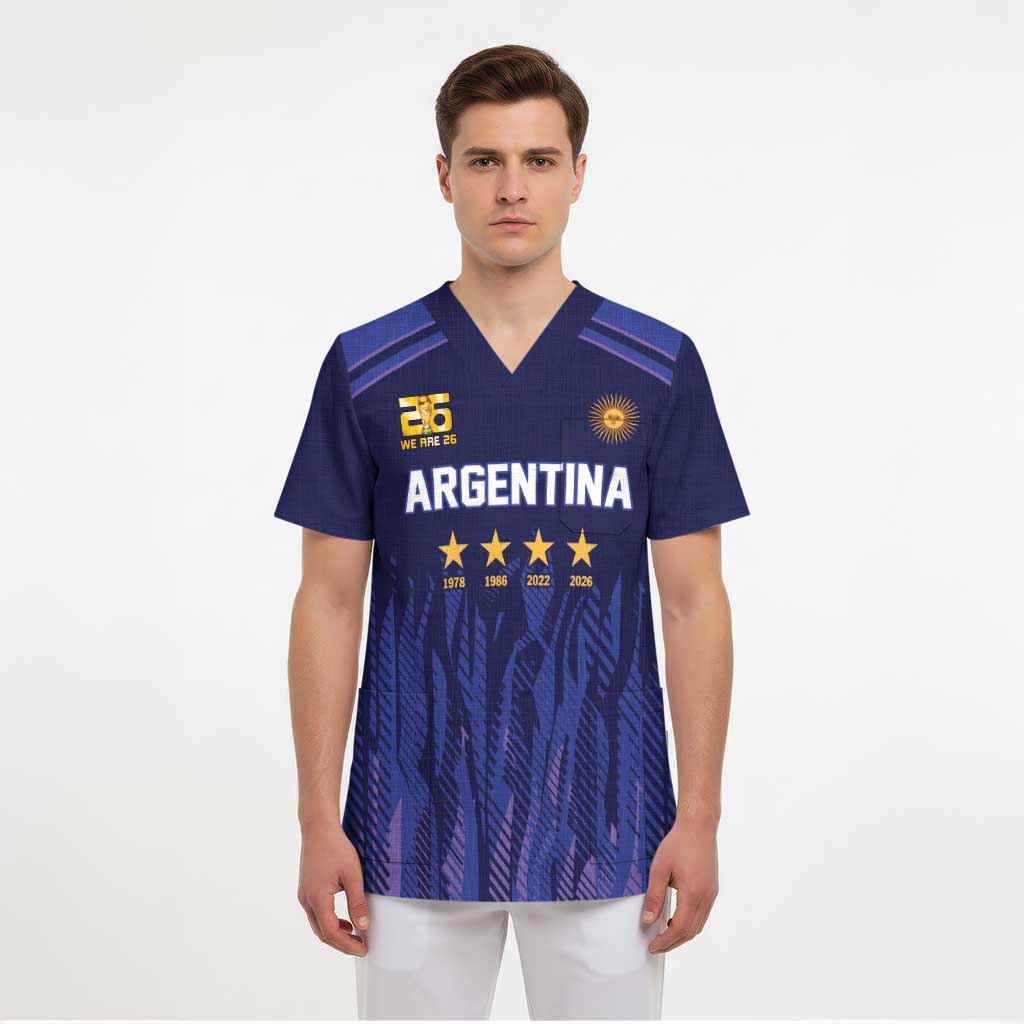 World Football 2026 Argentina Custom Scrub Top Past Champions Future Legends Purple - Wonder Print Shop