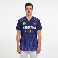 World Football 2026 Argentina Custom Scrub Top Past Champions Future Legends Purple - Wonder Print Shop