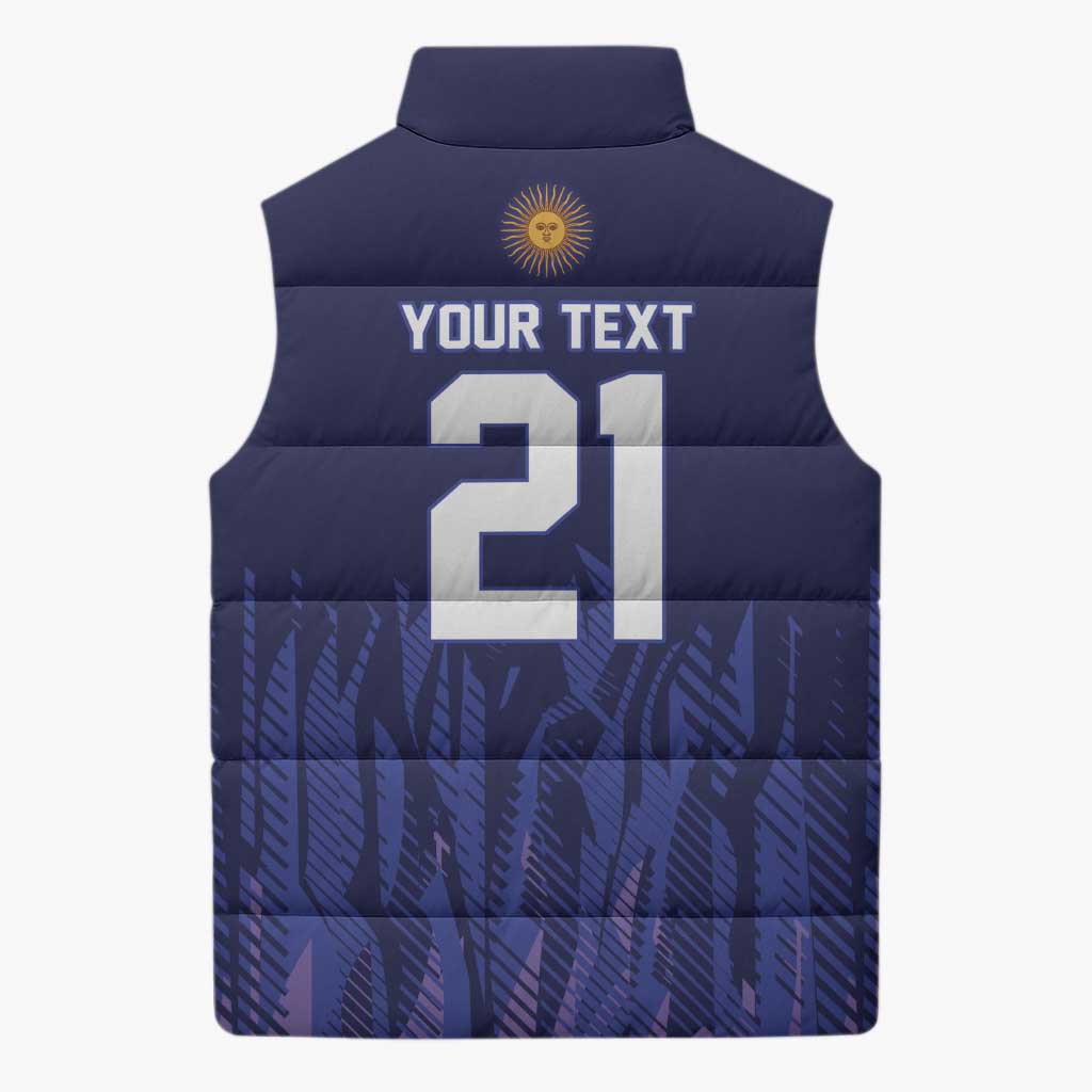World Football 2026 Argentina Custom Sleeveless Puffer Jacket Past Champions Future Legends Purple - Wonder Print Shop