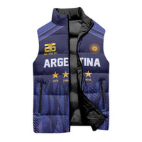 World Football 2026 Argentina Custom Sleeveless Puffer Jacket Past Champions Future Legends Purple - Wonder Print Shop