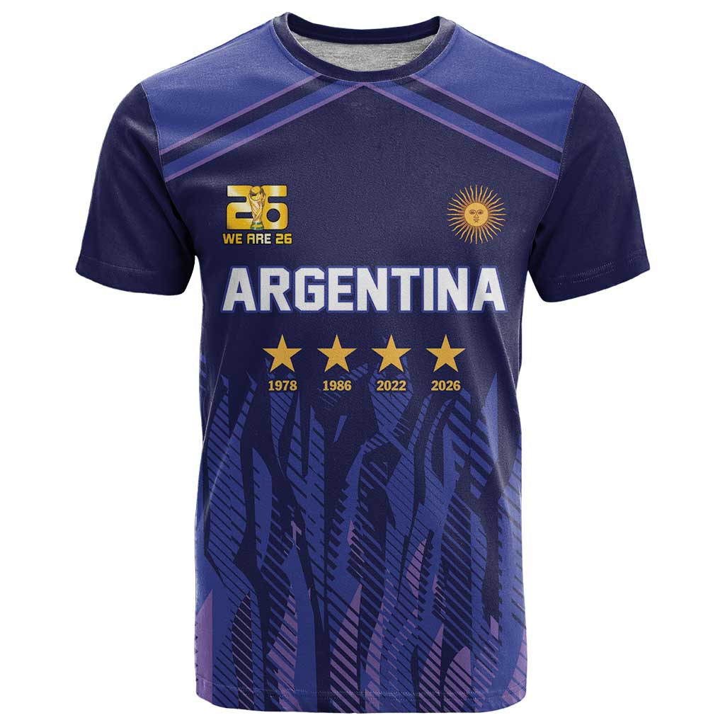 World Football 2026 Argentina Custom T Shirt Past Champions Future Legends Purple - Wonder Print Shop