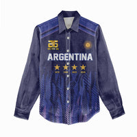 World Football 2026 Argentina Custom Women Casual Shirt Past Champions Future Legends Purple - Wonder Print Shop