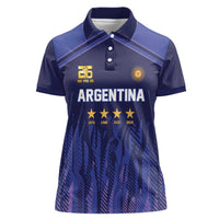 World Football 2026 Argentina Custom Women Polo Shirt Past Champions Future Legends Purple - Wonder Print Shop