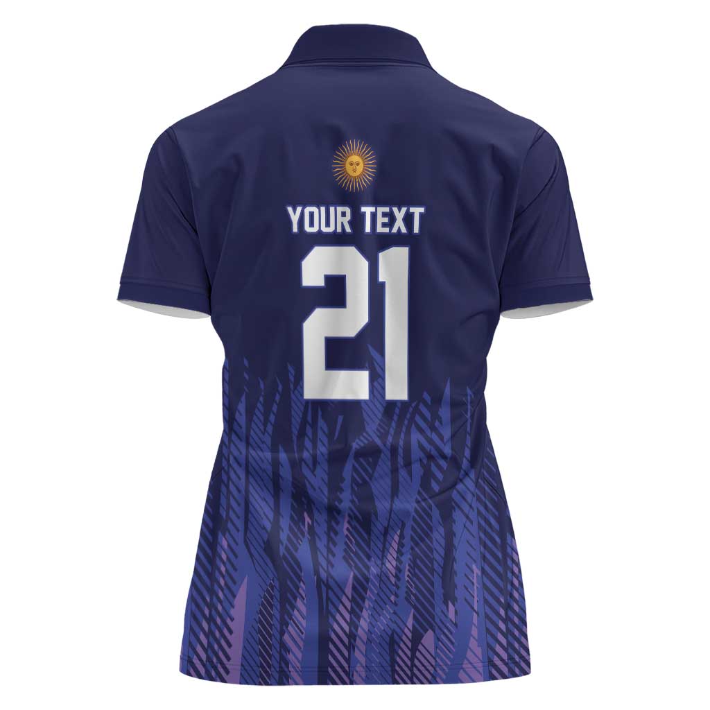 World Football 2026 Argentina Custom Women Polo Shirt Past Champions Future Legends Purple - Wonder Print Shop