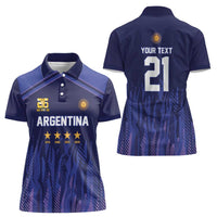 World Football 2026 Argentina Custom Women Polo Shirt Past Champions Future Legends Purple - Wonder Print Shop