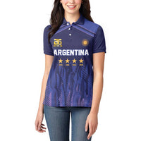 World Football 2026 Argentina Custom Women Polo Shirt Past Champions Future Legends Purple - Wonder Print Shop