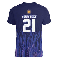World Football 2026 Argentina Custom Women V-Neck T-Shirt Past Champions Future Legends Purple - Wonder Print Shop