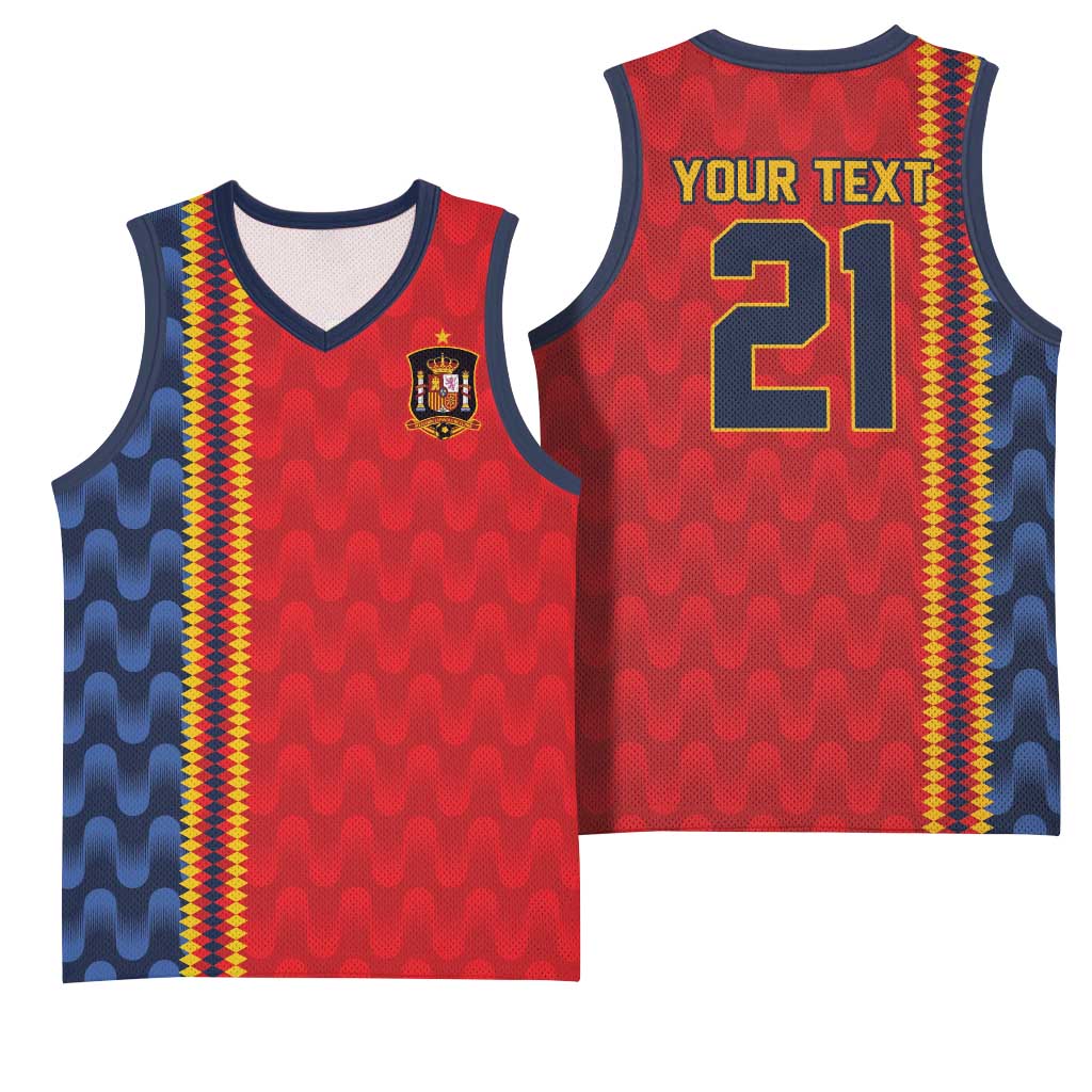 World Football 2026 Spain Custom Basketball Jersey Vamos a Espana - Wonder Print Shop