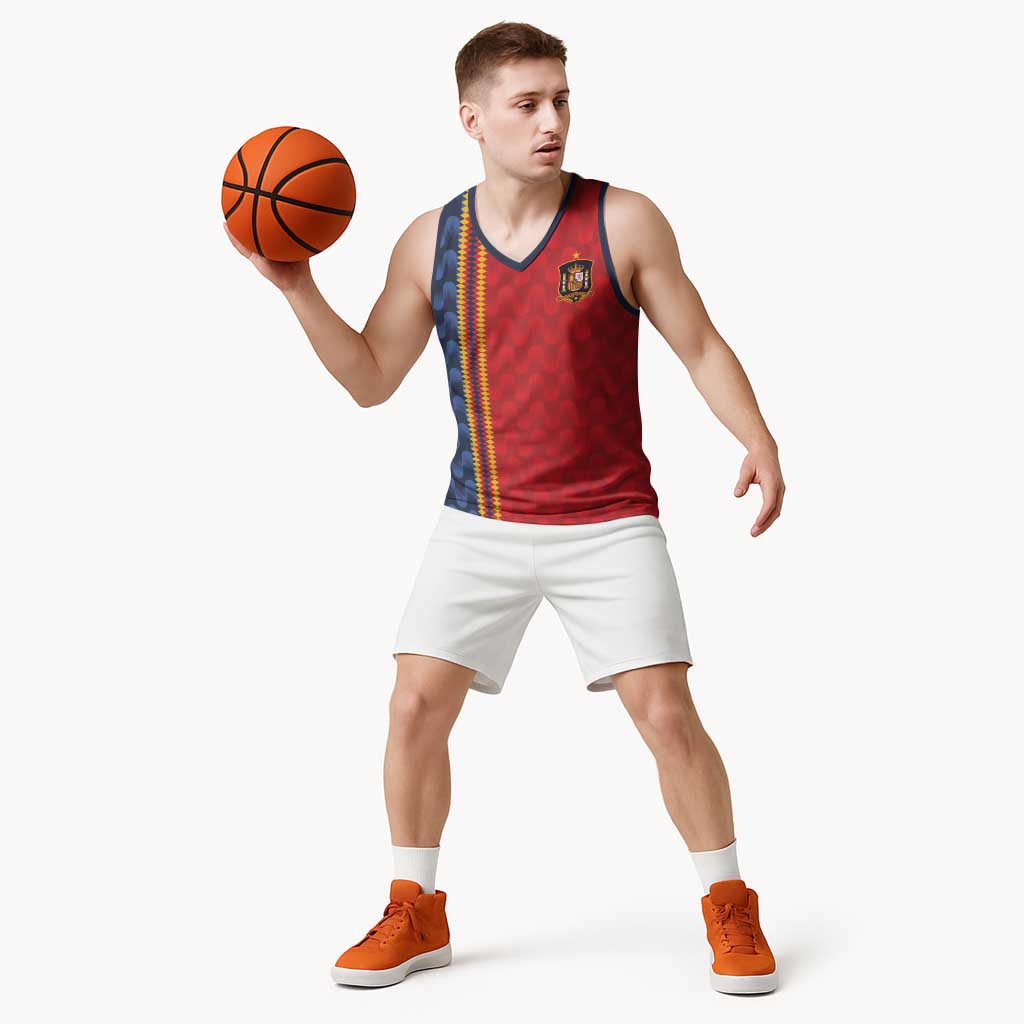 World Football 2026 Spain Custom Basketball Jersey Vamos a Espana - Wonder Print Shop