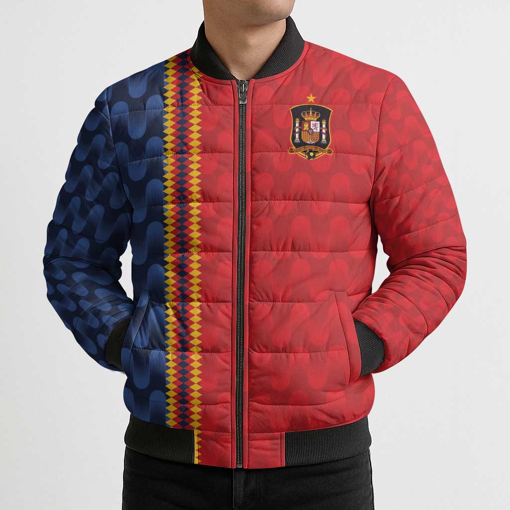 World Football 2026 Spain Custom Bomber Puffer Jacket Vamos a Espana - Wonder Print Shop